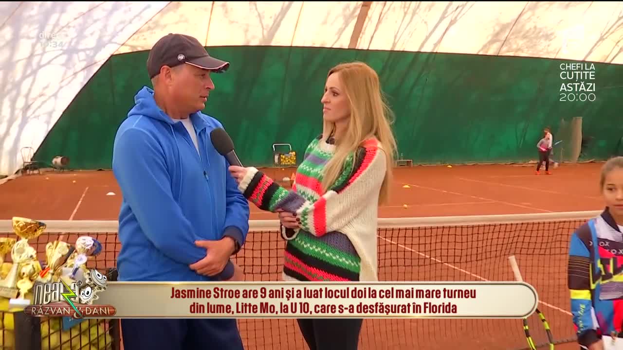 Neatza cu Răzvan şi Dani. Jasmine Stroe, fetița care &icirc;i calcă pe urme Simonei Halep: Am &icirc;nceput să joc tenis de la doi ani