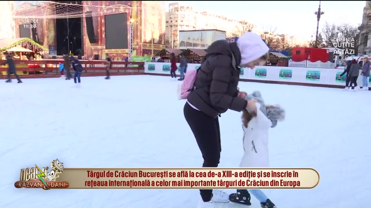 Neatza cu Răzvan şi Dani. S-a deschis Patinoarul de la T&acirc;rgul de Crăciun București. Intrarea este gratuită