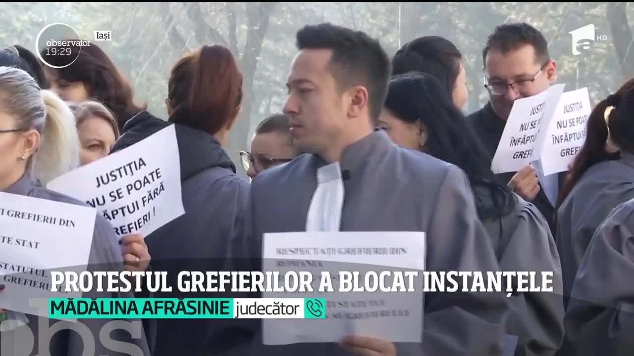 6.000 de grefieri au oprit lucrul şi au ieşit &icirc;n stradă