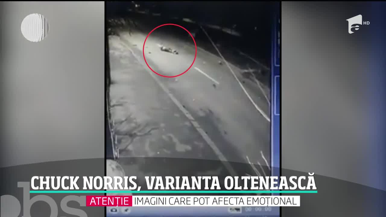 Un t&acirc;năr a scăpat ca prin miracol dintr-un accident care depăşeşte orice cascadorie