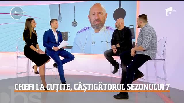 Chef Cătălin Scărlătescu și Alexandru Comerzan, &icirc;n platoul Observator. C&acirc;t de mult i s-a schimbat viața c&acirc;știgătorului &bdquo;Chefi la cuţite" sezonul 7