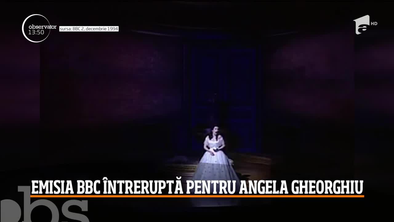 Emisia BBC &icirc;ntreruptă pentru spectacolul de operă al Angelei Gheorghiu