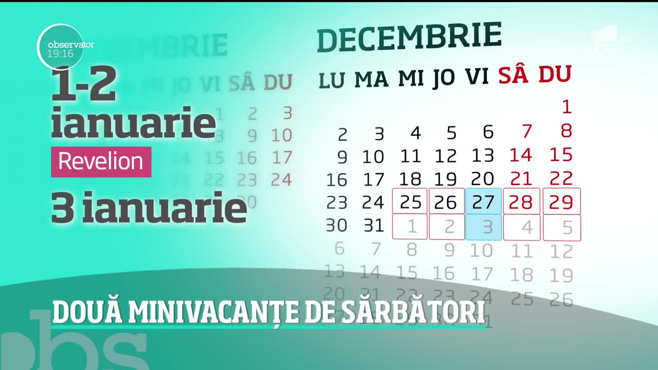 Bugetarii primesc cel mai aşteptat cadou de sărbători: două minivacanţe!