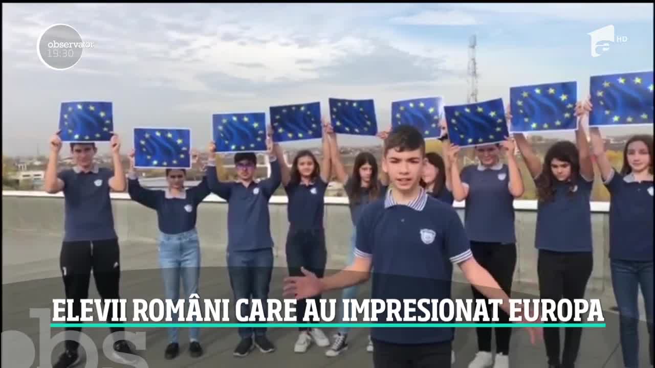 Elevii rom&acirc;ni au reuşit să-i impresioneze pe parlamentarii europeni