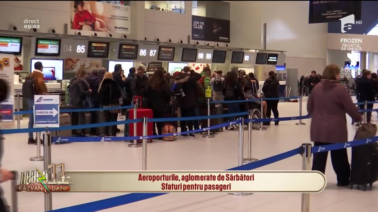 Neatza cu Răzvan și Dani. Aeroporturile, aglomerate de Sărbători. Sfaturi pentru pasageri