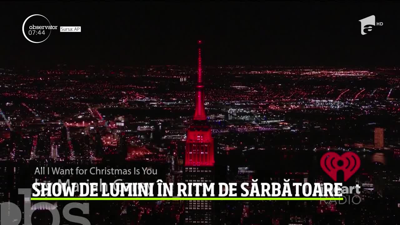 Show de lumini &icirc;n ritm de sărbătoare la New York