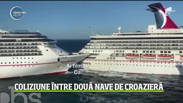 Două nave de croazieră s-au ciocnit &icirc;n Mexic