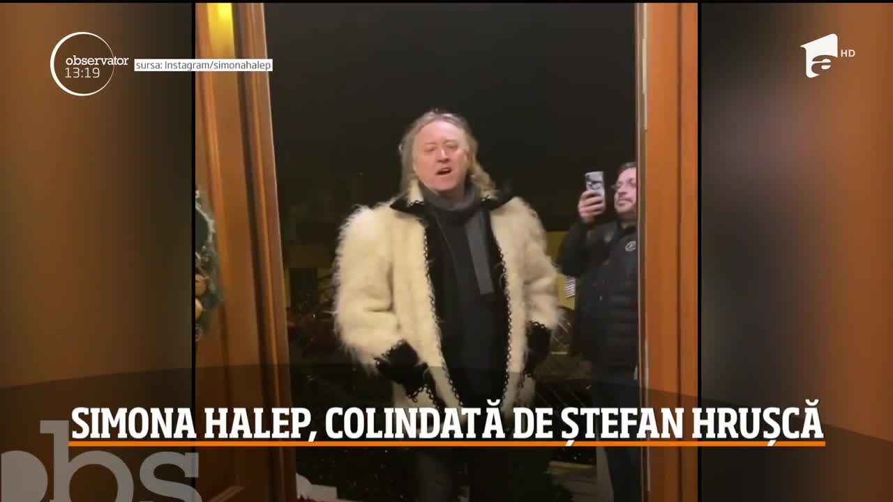 Simona Halep a avut parte de o vizită surpriză &icirc;n seara de Crăciun. A colindat-o chiar Ştefan Hruşcă