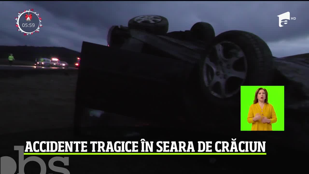 Tragedii pe şosele, &icirc;n prima zi de Crăciun. Mai mulţi oameni şi-au pierdut viaţa &icirc;n accidente grave