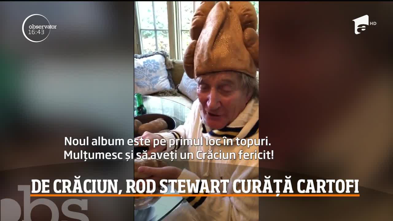 Rod Stewart le mulţumeşte fanilor &icirc;n timp ce curăţă cartofi