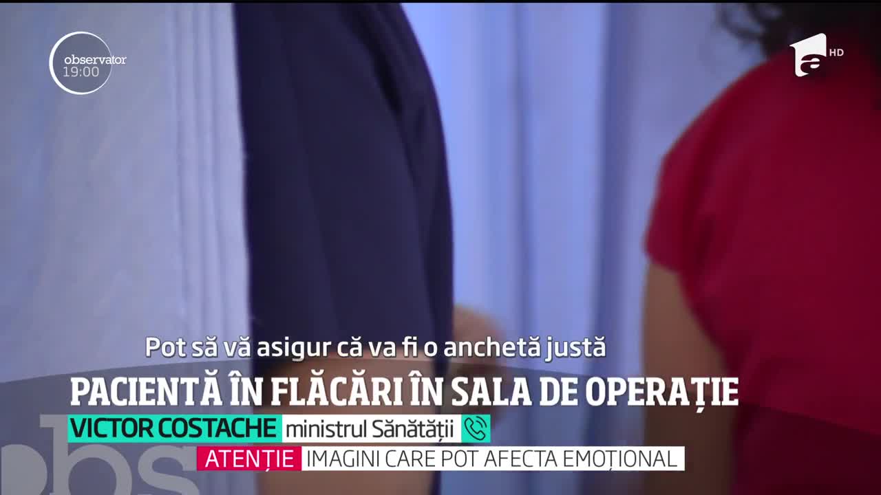 Incident şocant la Spitalul Floreasca din Capitală. O pacientă a luat foc &icirc;n sala de operaţie!