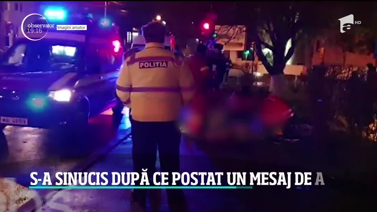 Un t&acirc;năr de 25 de ani s-a sinucis după ce a postat un mesaj de adio