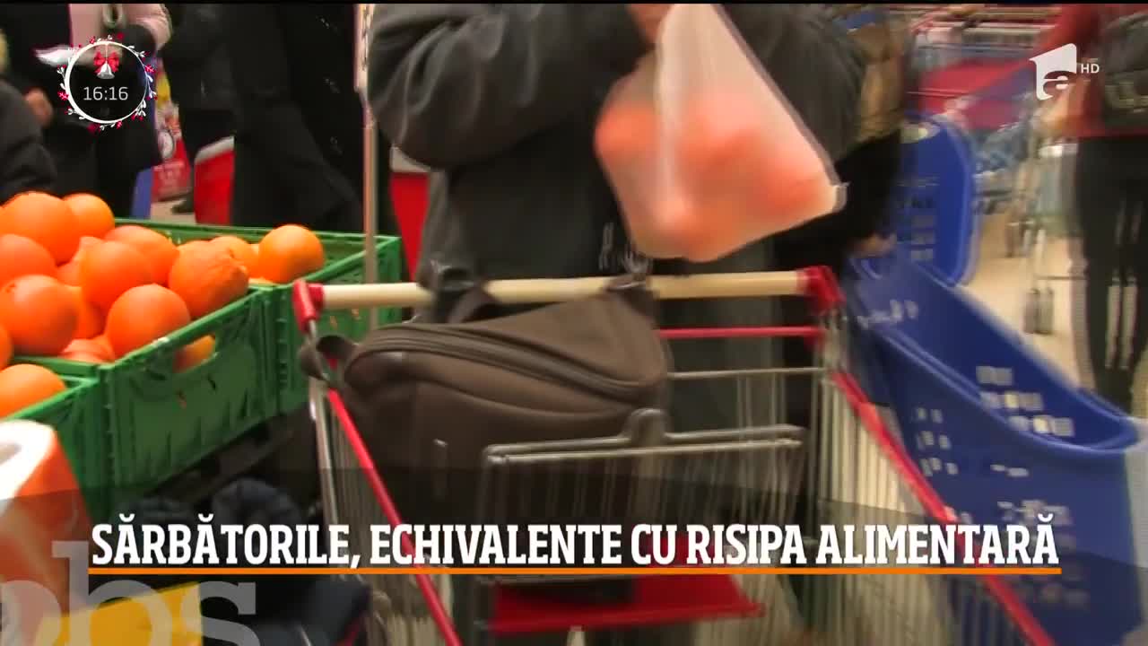 Sărbătorile, echivalente cu risipa alimentară