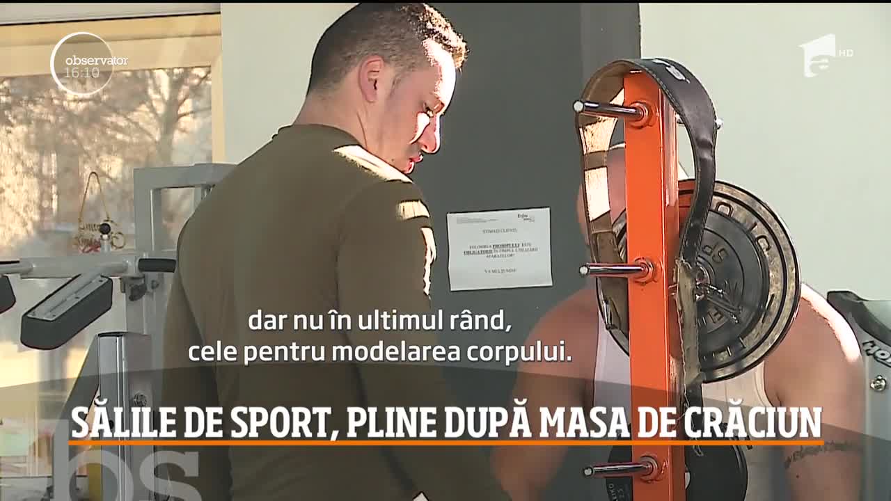 Sălile de sport, pline după masa de Crăciun