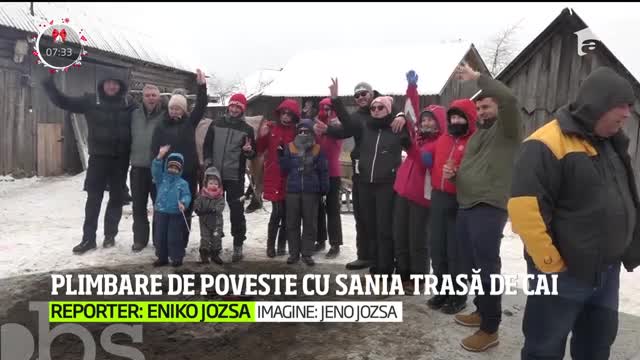 Plimbare de poveste cu sania trasă de cai, &icirc;n Harghita