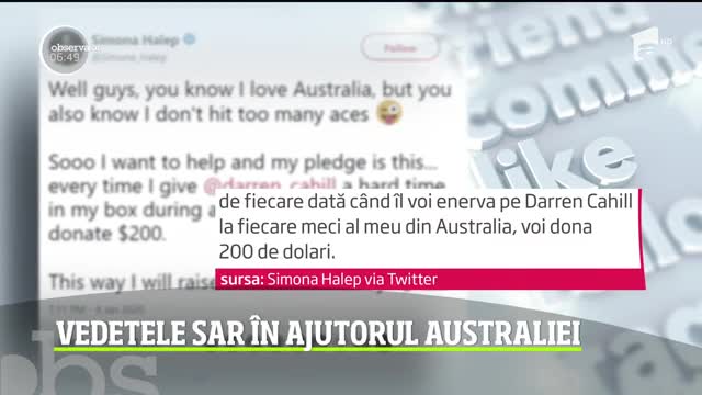 Vedetele din toată lumea sar &icirc;n ajutorul Australiei, devastată de incendii fără precedent