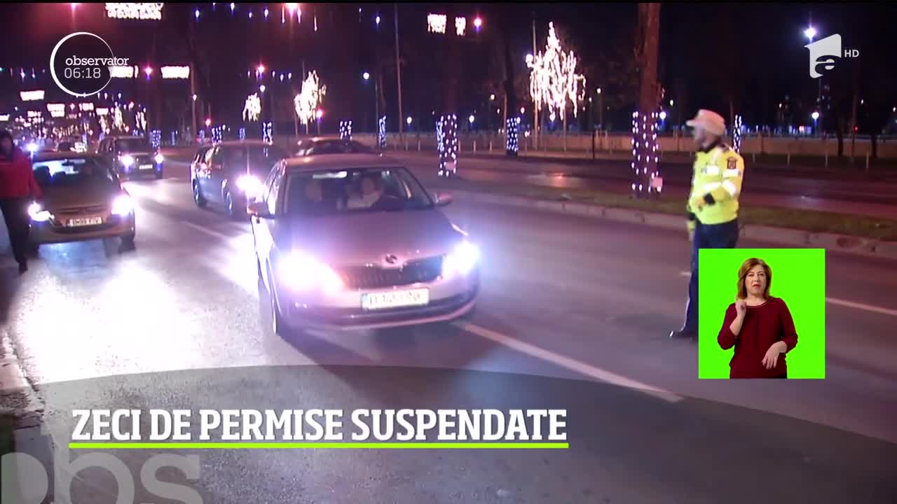 De Sf&acirc;ntul Ion, poliţiştii au ieşit pe stradă, la v&acirc;nătoare de şoferi care s-au urcat băuţi la volan