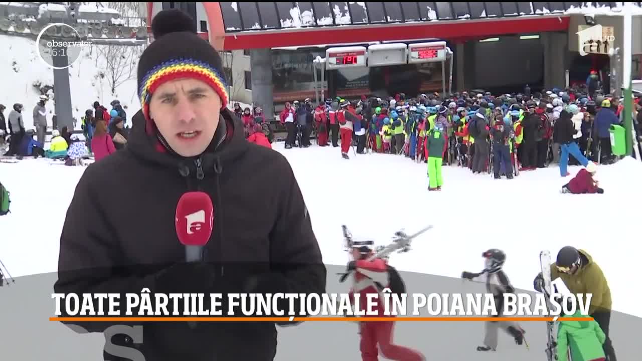Toate p&acirc;rtiile din Poiana Brașov sunt pline cu turiști. Hotelurile au toate camerele pline cu vizitatori