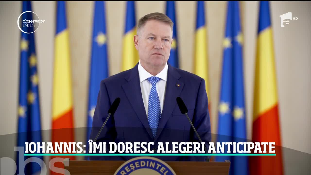 Rom&acirc;nia ar putea avea alegeri anticipate! Chiar preşedintele Klaus Iohannis face anunţul