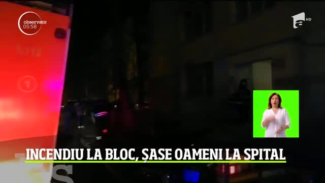 S-a dat alarma la Galaţi. Șase oameni au ajuns la spital după ce un incendiu puternic a izbucnit &icirc;ntr-un bloc