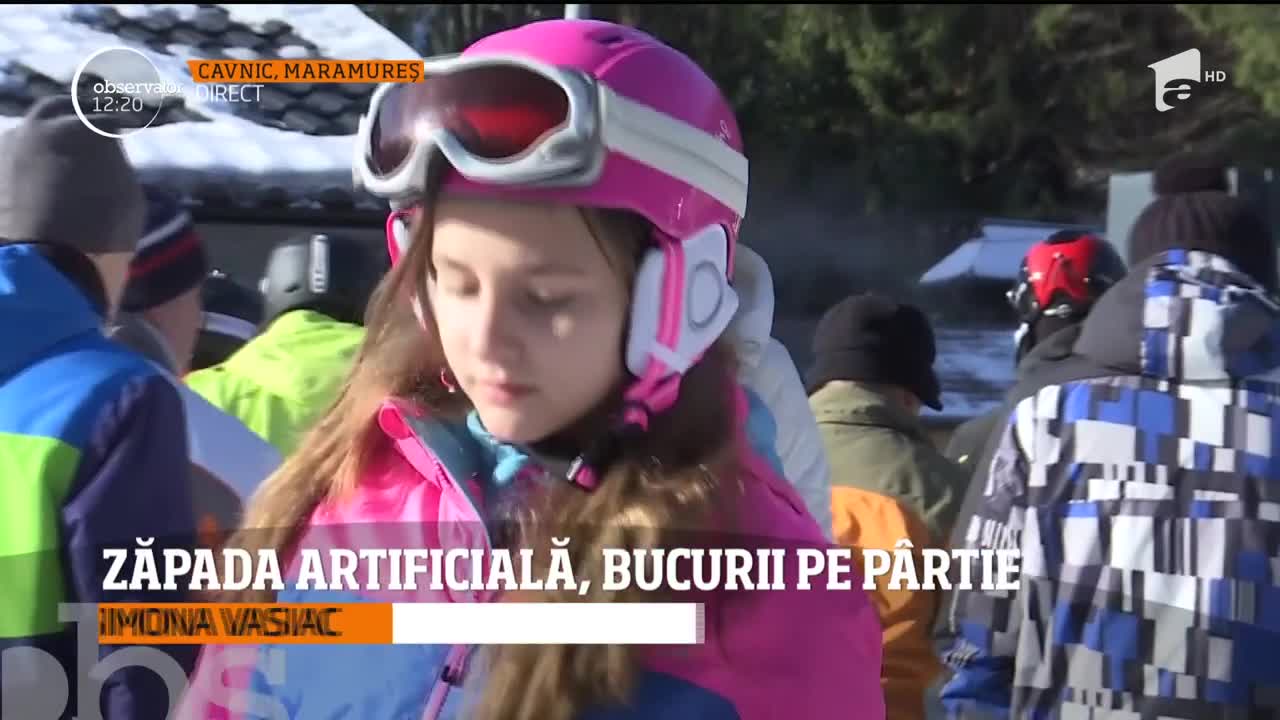 Zăpada artificială, bucurie pe p&acirc;rtie