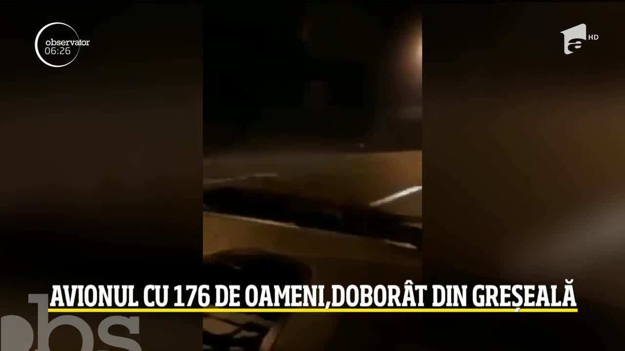 Armata iraniană a recunoscut că a dobor&acirc;t, din greşeală, avionul ucrainean prăbuşit l&acirc;ngă Teheran