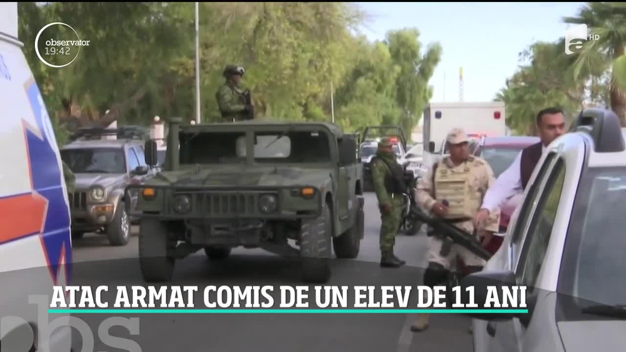 Atac armat comis de un elev de 11 ani, &icirc;n Mexic