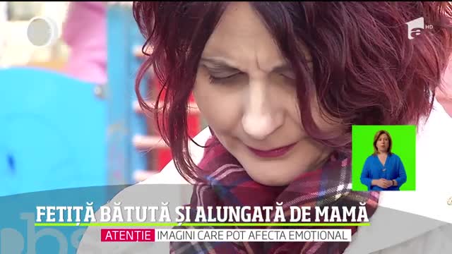 Fetiță bătută și alungată de acasă