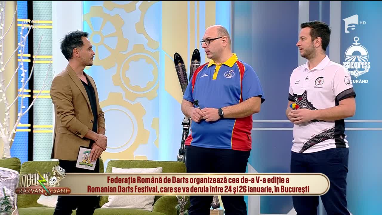 Neatza cu Răzvan și Dani. Romanian Darts Festival 2020. Evenimentul are loc &icirc;n perioada 24 și 26 ianuarie, &icirc;n București