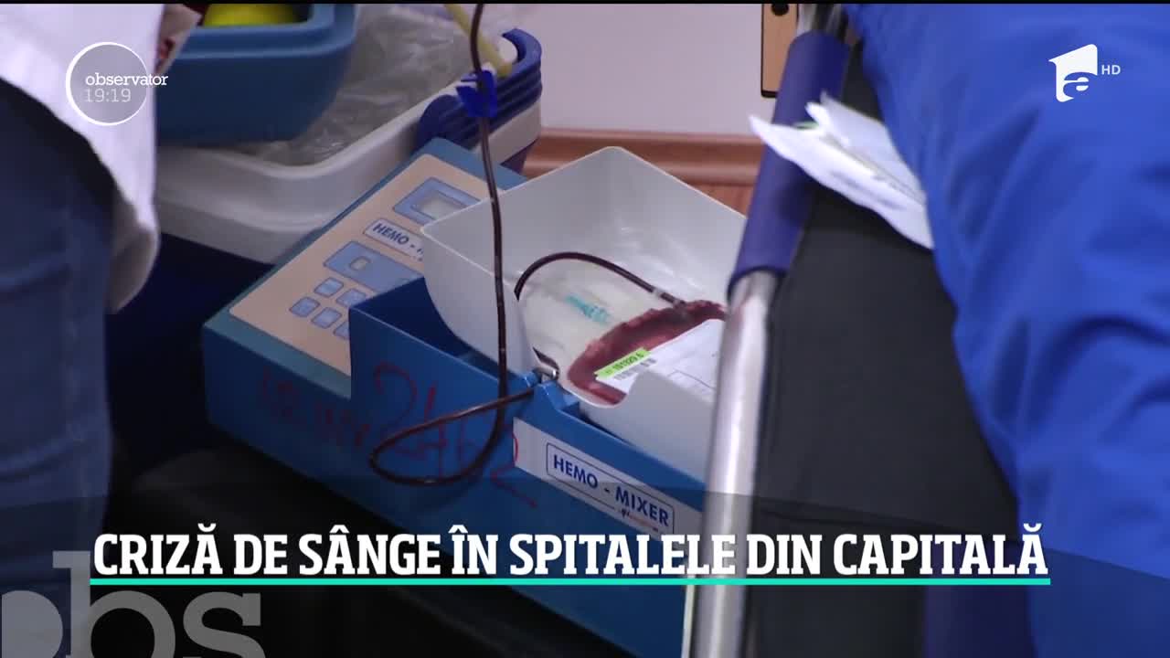 Criză de s&acirc;nge &icirc;n spitalele din Capitală