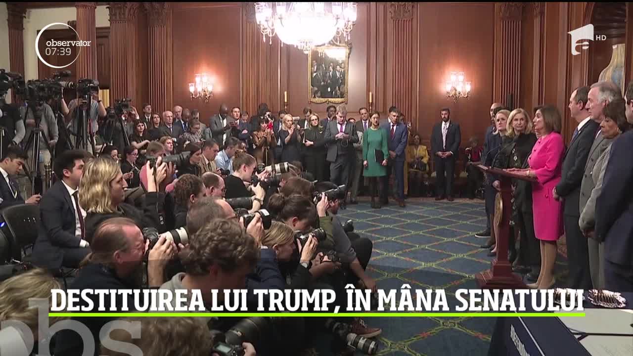 Destituirea lui Donald Trump, &icirc;n m&acirc;na Senatului