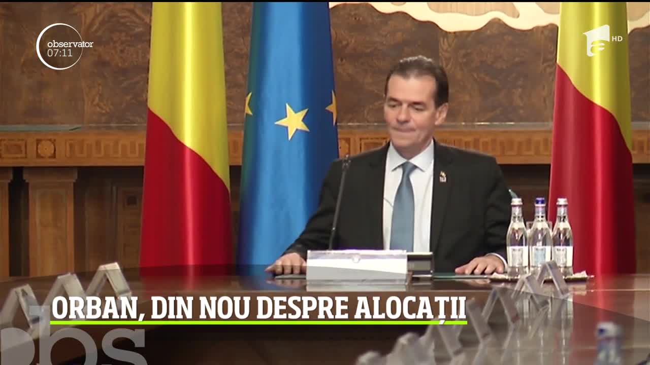După ce s-a consultat cu preşedintele Iohannis la Cotroceni, Ludovic Orban a vorbit din nou despre legea care dublează alocaţiile copiilor
