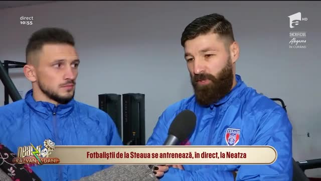 Fotbaliștii de la Steaua se antrenează, &icirc;n direct, la Neatza cu Răzvan și Dani! Iulian Miu: Vom face tot posibilul să promovăm &icirc;n acest an