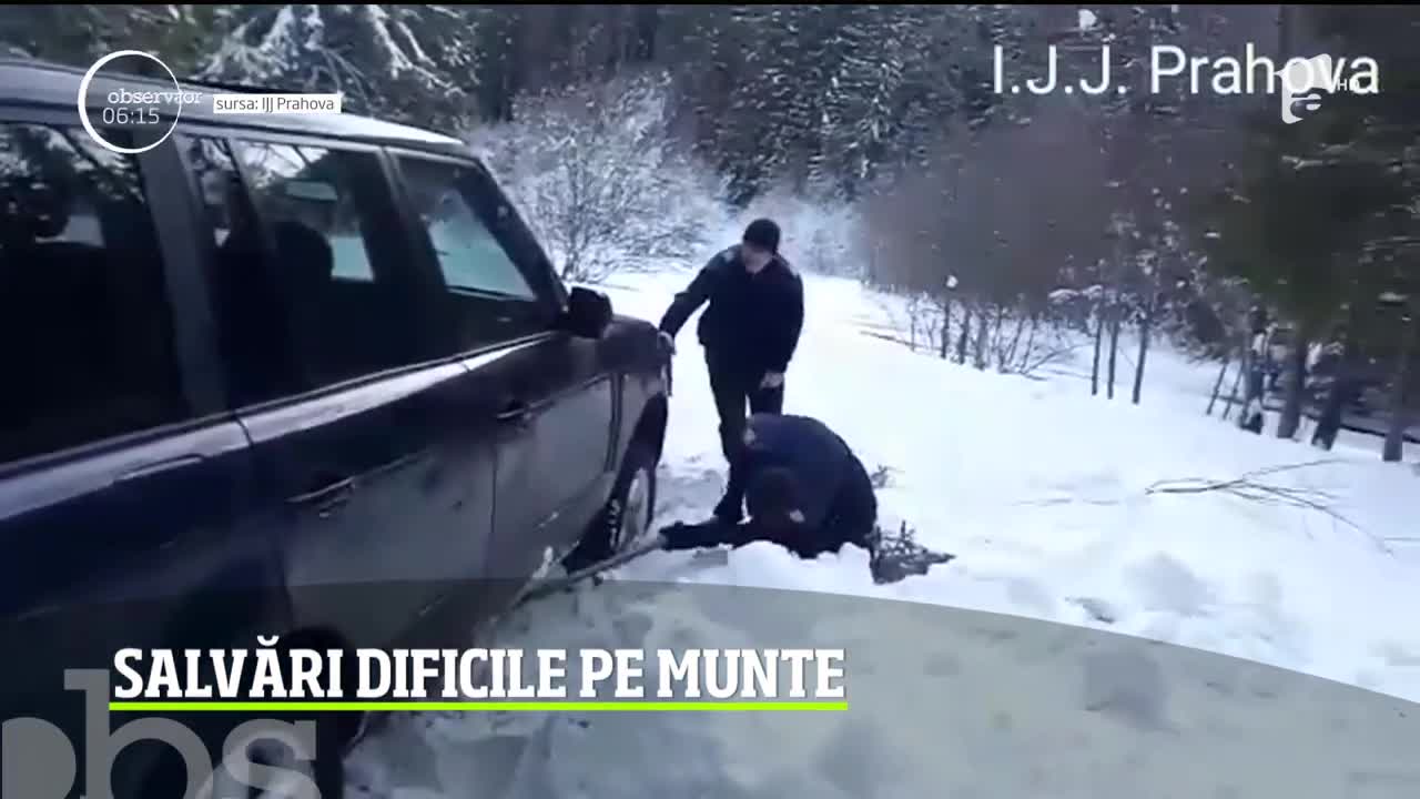 15 oameni au avut nevoie de intervenţia jandarmilor montani pentru a fi salvaţi din nămeţi