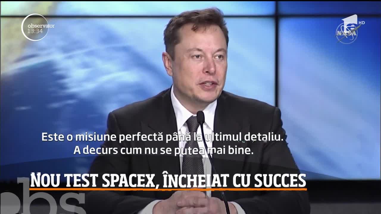 Nou test SpaceX, &icirc;ncheiat cu succes