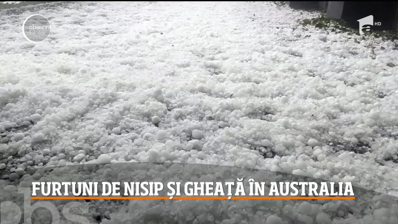 Furtuni de nisip și gheață &icirc;n Australia