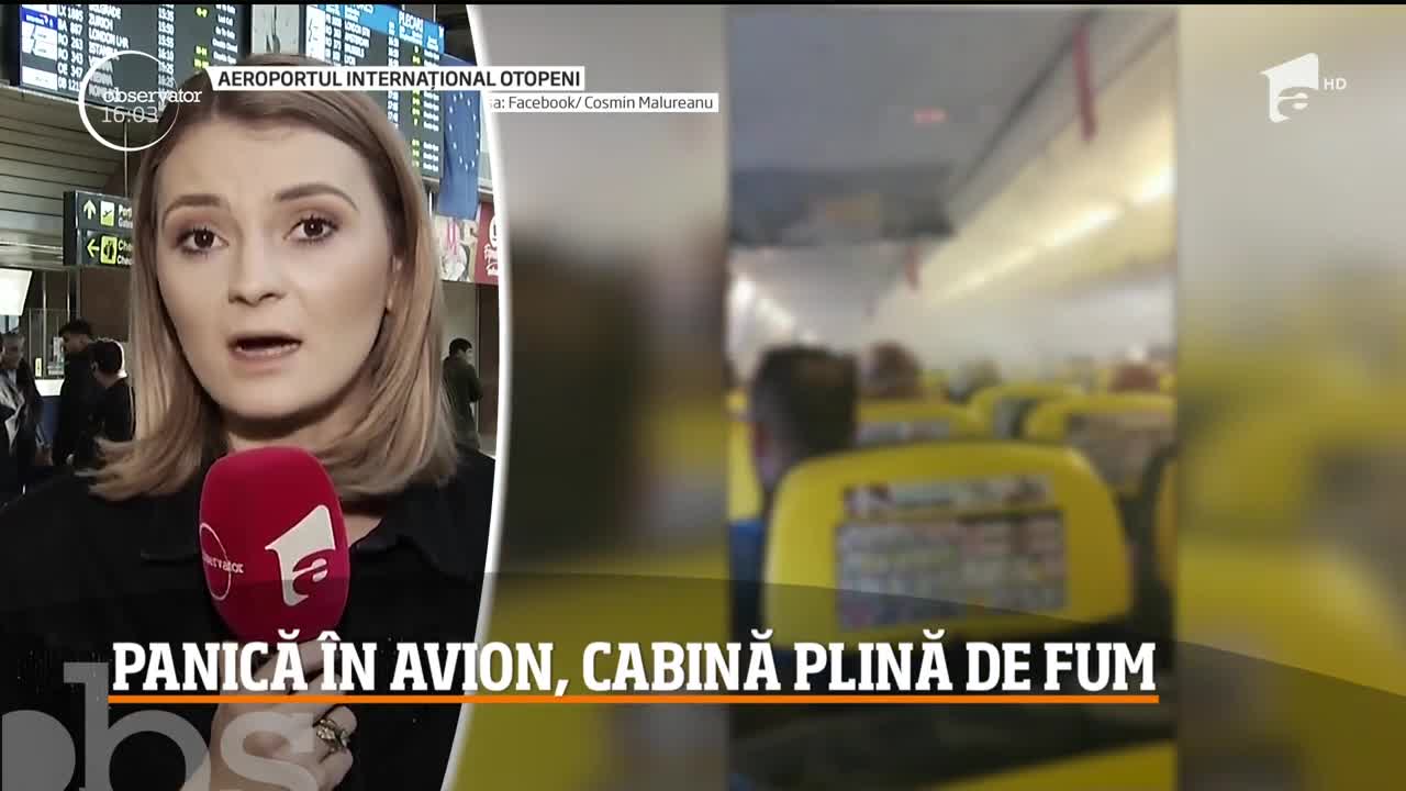 Clipe de panică &icirc;ntr-o cursă low-cost, de la Bucureşti la Londra, după ce avionul s-a umplut de fum
