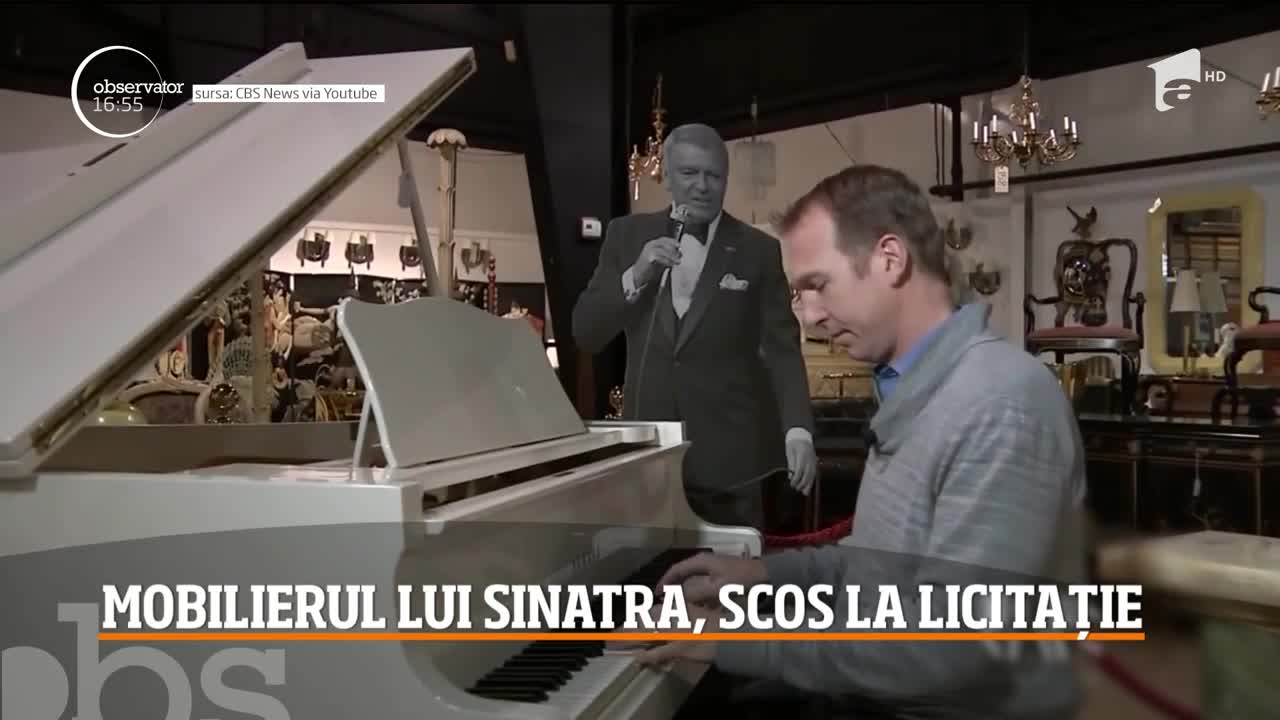 Toaleta cu capac aurit a lui Frank Sinatra, scoasă la licitație