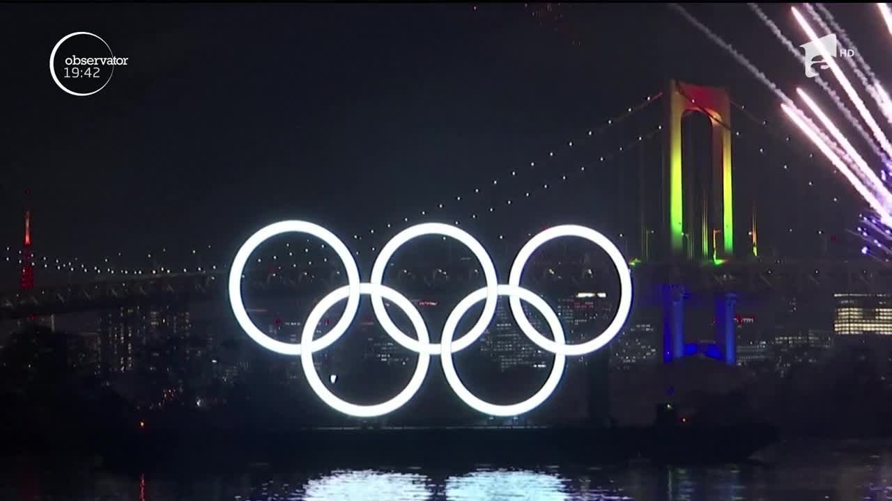 Prezentarea inelelor olimpice, sărbătoare la Tokyo. Cum a arătat ceremonia impresionantă