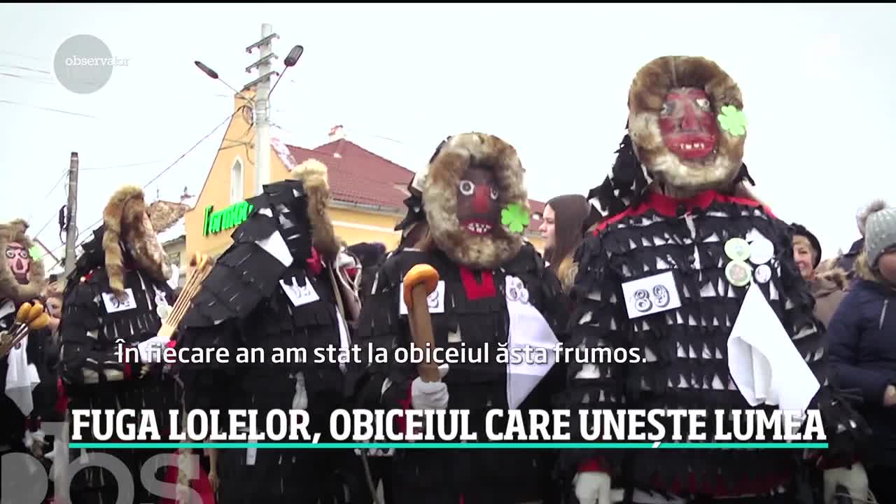 Măşti terifiante şi sunete asurzitoare. Fuga Lolelor, obiceiul străvechi din Agnita