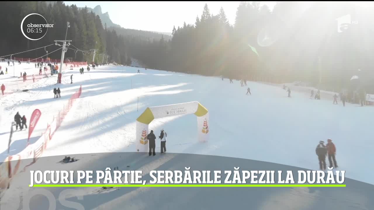 Jocuri pe p&acirc;rtie la Serbările Zăpezii din stațiunea Durău