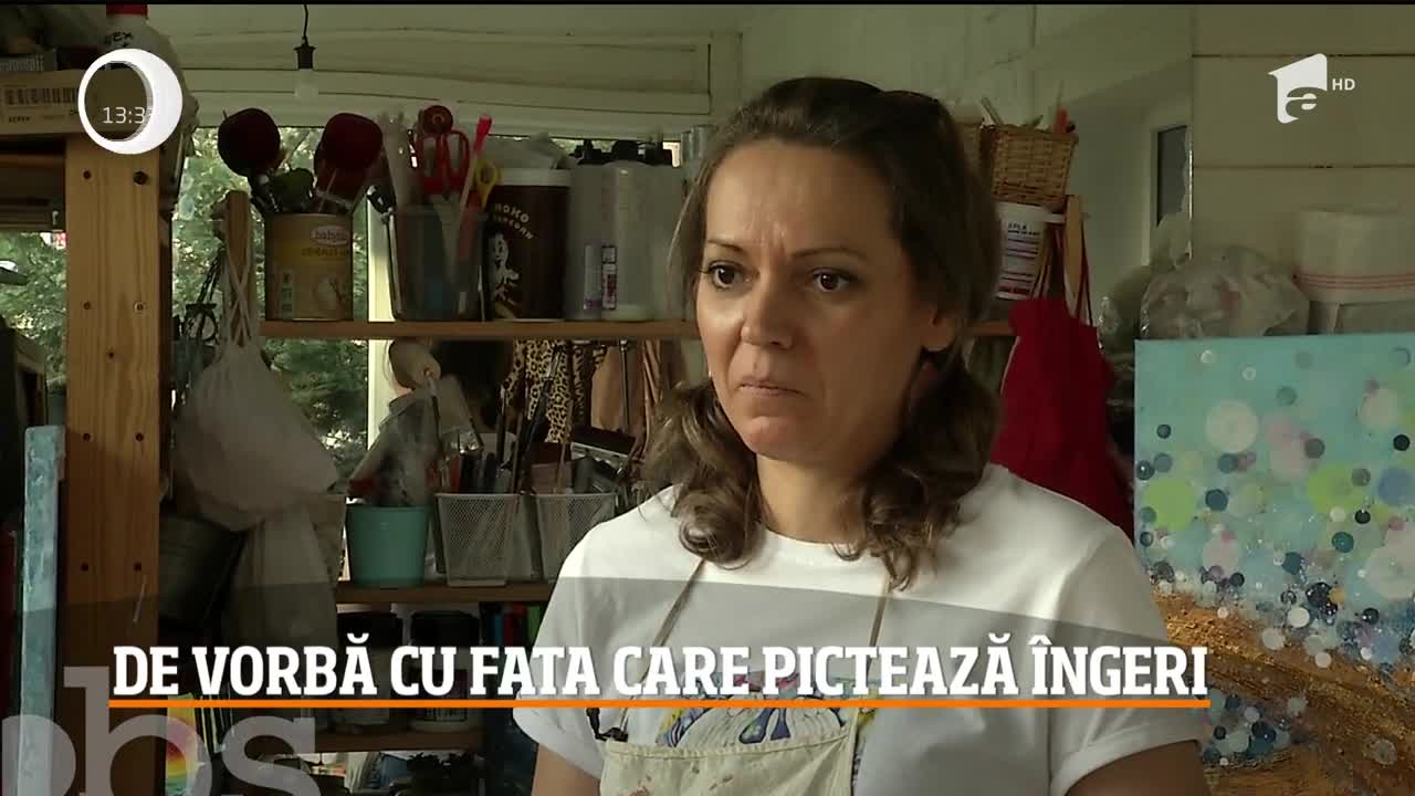 Andreia Martinescu, artista care pictează &icirc;ngeri după chipul şi asemănarea viitorului proprietar
