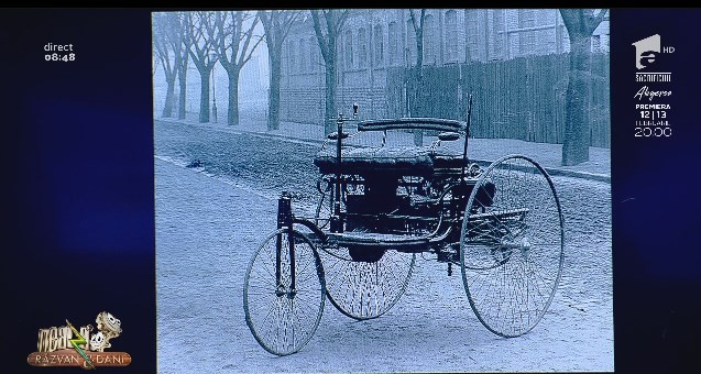 Smiley News - Neatza cu Răzvan și Dani. Așa arătă prima mașină din istorie. Vehiculul pe trei roți nu avea fr&acirc;nă