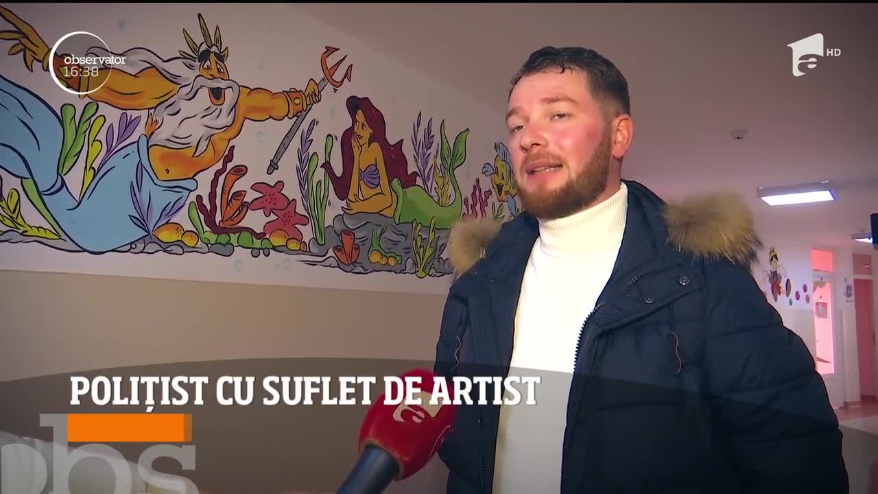 Un poliţist de frontieră din Maramureş este şi pictor, &icirc;n timpul său liber. Cine beneficiază de talentul lui