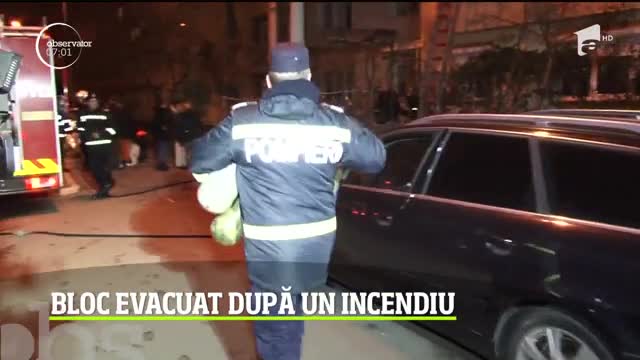 Bloc din Pitești, evacuat după un incendiu