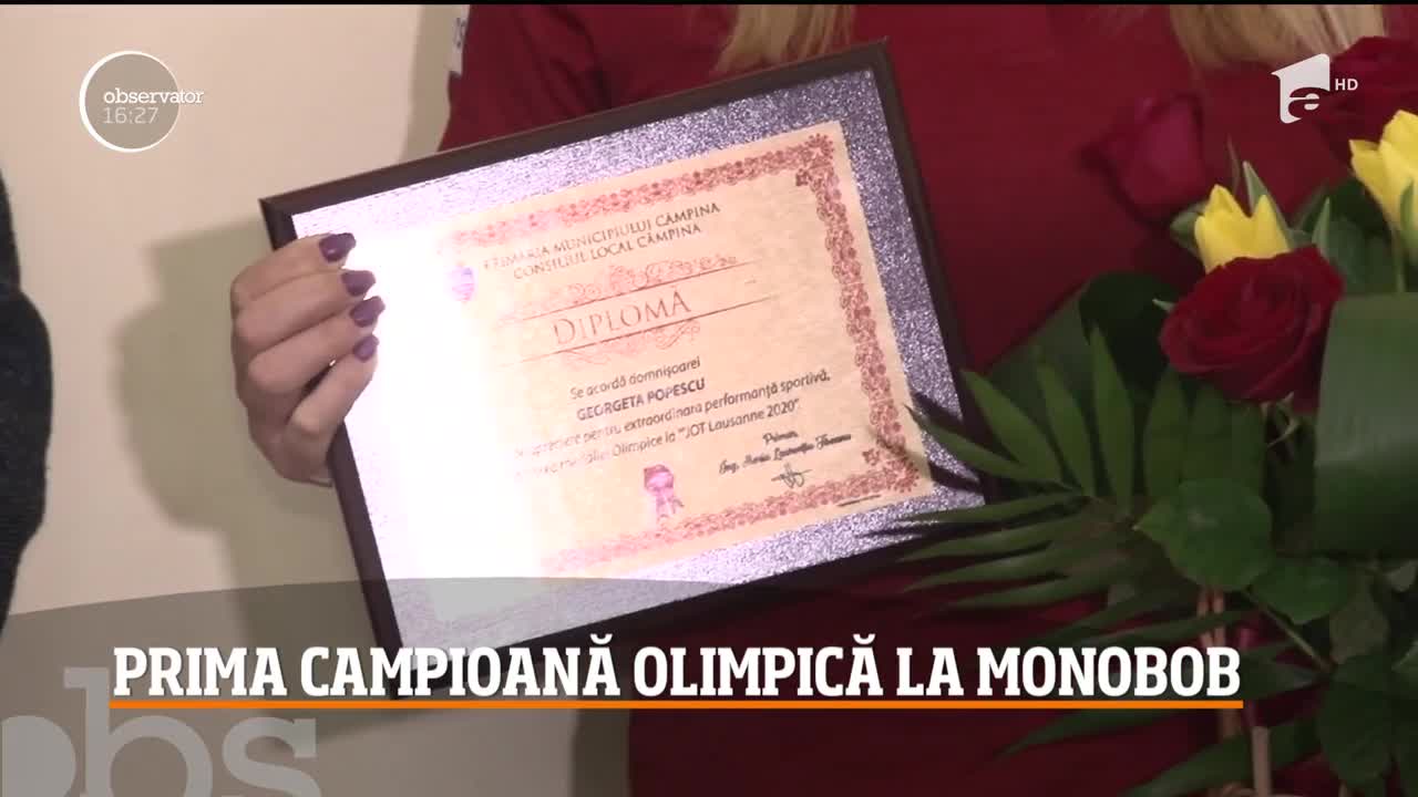 O adolescentă din Prahova a devenit prima persoană din Rom&acirc;nia care a c&acirc;ştigat aurul la proba de monobob, din cadrul Jocurilor Olimpice de la Lausanne