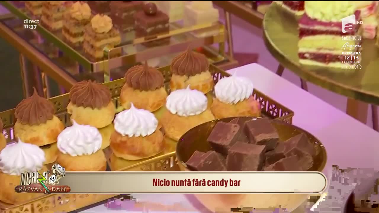 Neatza cu Răzvan și Dani. Candy bar, posibil mai dulce și mai romantic dec&acirc;t valsul mirilor: Nu mai există petrecere fără așa ceva!