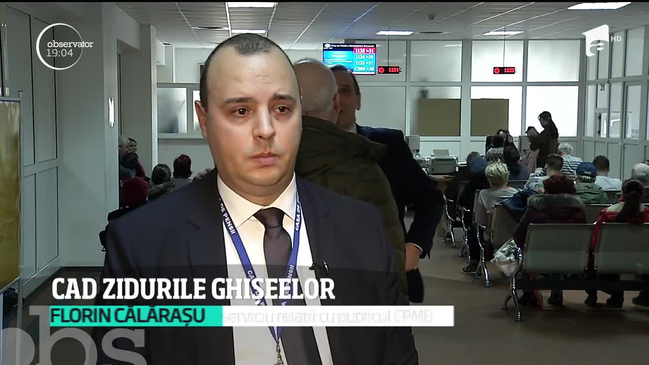 Cad zidurile ghișeelor! Pensionarii nu mai stau aplecați ci iau loc civilizat, la masă