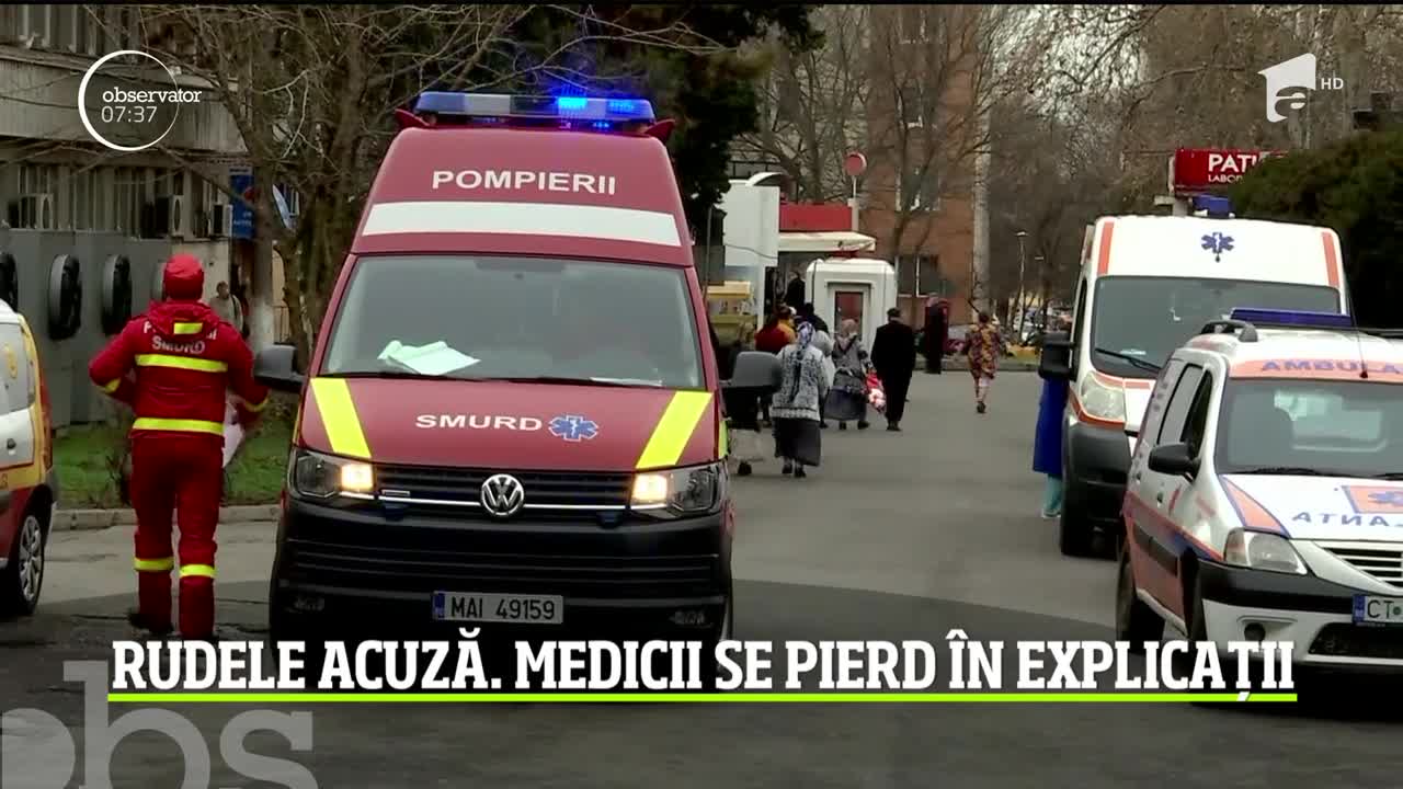 Rudele bătr&acirc;nei care a murit la Urgenţă acuză, iar medicii se pierd &icirc;n explicații