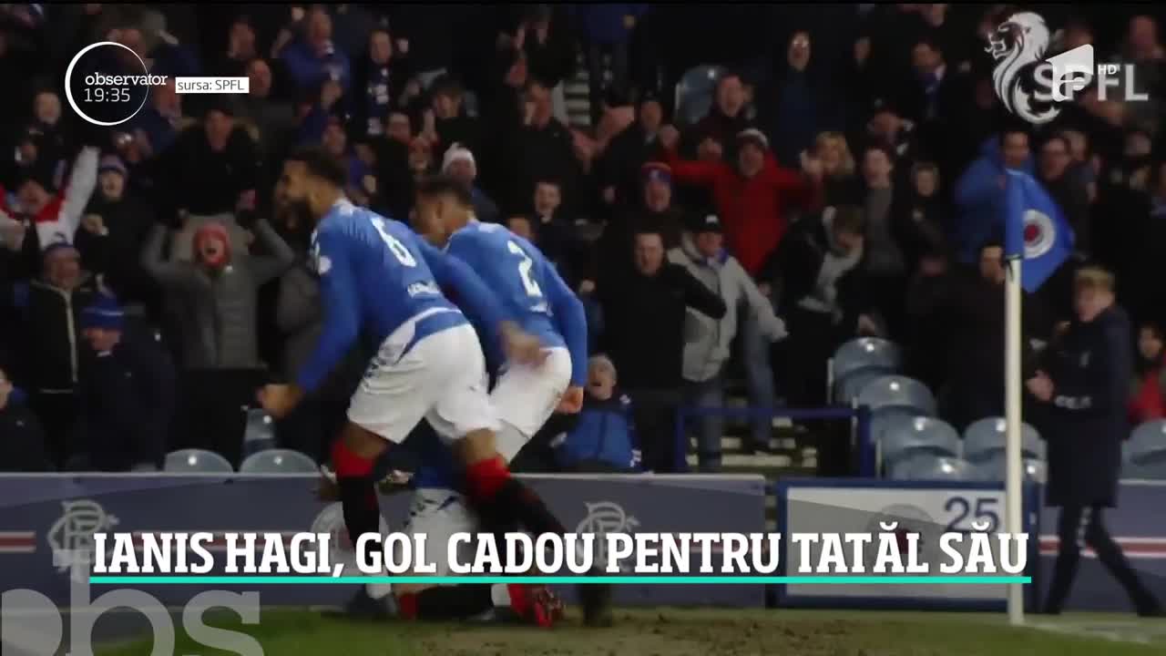 De ziua lui, Gheorghe Hagi a primit un cadou special de la fiul lui. Ianis a &icirc;nscris primul gol &icirc;n tricoul celor de la Glasgow Rangers